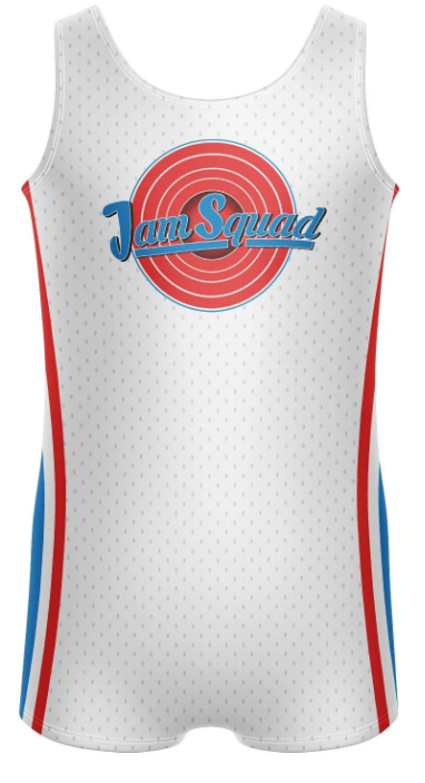 Jam Squad Tank Biketard-White Jam Squad Tank Biketard-White