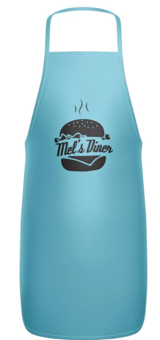 Mels Diner Boys Apron-Aqua Mels Diner Boys Apron-Aqua