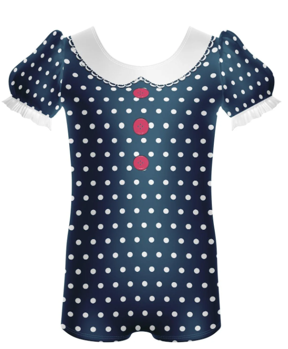 Lucy Puff Sleeve Biketard – Midnight blue Lucy Puff Sleeve Biketard – Midnight blue