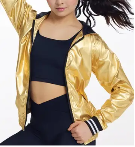 Unisex Metallic Bomber Jacket – Gold Unisex Metallic Bomber Jacket – Gold