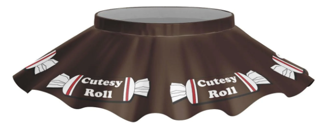 Cutesy Roll Top skirt-Brown Cutesy Roll Top skirt-Brown