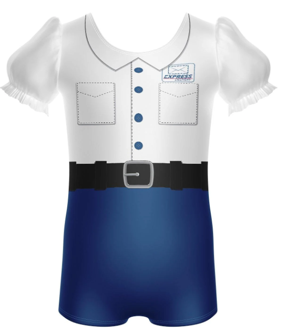 You Got Mail Puff Sleeve Biketard – White You Got Mail Puff Sleeve Biketard – White