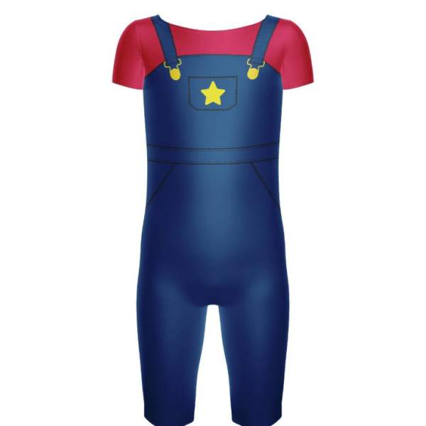 Gamers Boys Cap Sleeve Biketard – Red