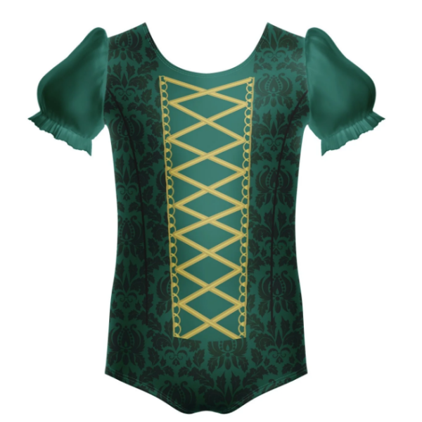 Medieval Princess Puff Sleeve Leotard - Green