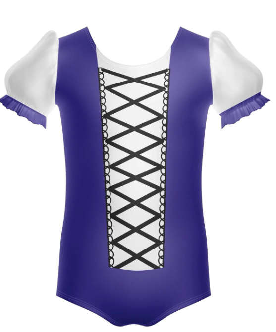 Into The Woods Puff Sleeve Leotard – purple Into The Woods Puff Sleeve Leotard – purple