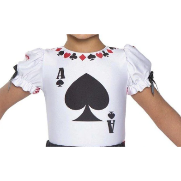 Cards puff sleeve biketard