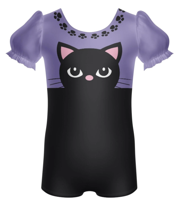 Cats Puff Sleeve Biketard – lilac Cats Puff Sleeve Biketard – lilac
