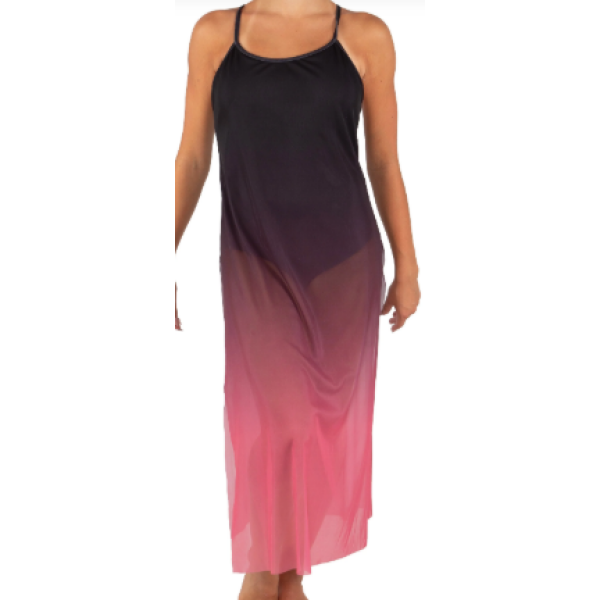 Soulful Long Chiffon Panel Dress-tangopink