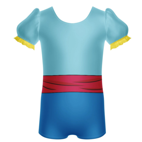 Magical Genie Puff Sleeve Biketard - turquoise