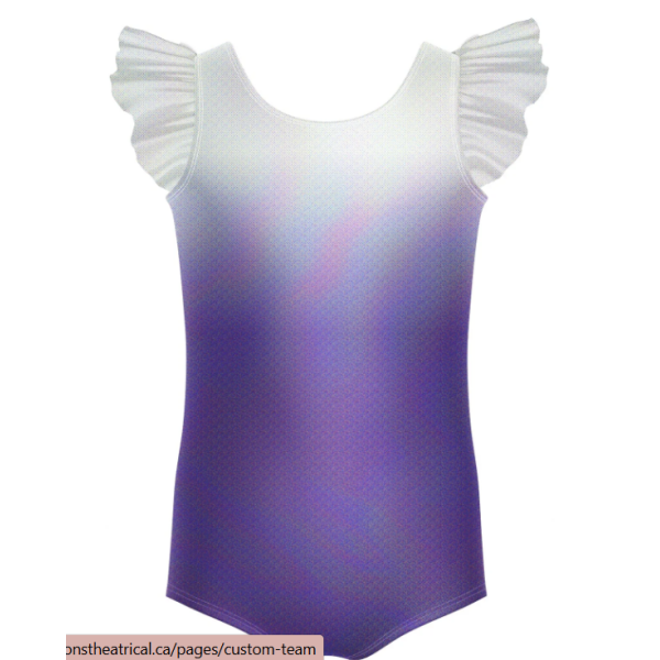 Ombre Magic Tank Gather Sleeve Leotard – purpletutu
