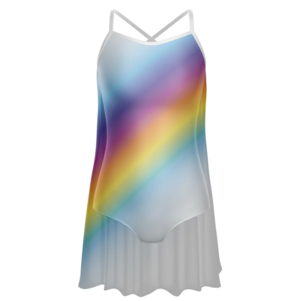 Rainbow Connection Chiffon Short Dress