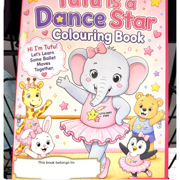 Tutu is a dance star – Colouring Book